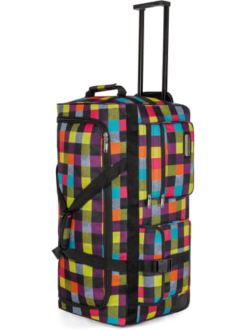 normani Reisetasche mit 3 Rollen 80 Liter in Neon Square