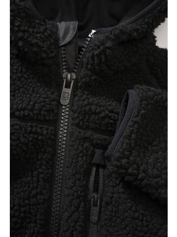 Brandit Kinder Fleecejacke/Fleecepullover "Kids Teddyfleece Jacket Hooded" in Schwarz