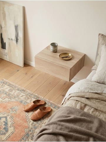KADIMA DESIGN Nachtkonsole ZADAR für Wandmontage 46x15x30cm Nachttisch Holz, in Sonoma