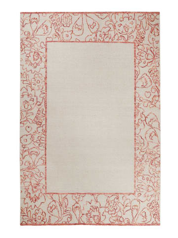 ESPRIT Kurzflorteppich Kayla Kelim Border in rot lachs