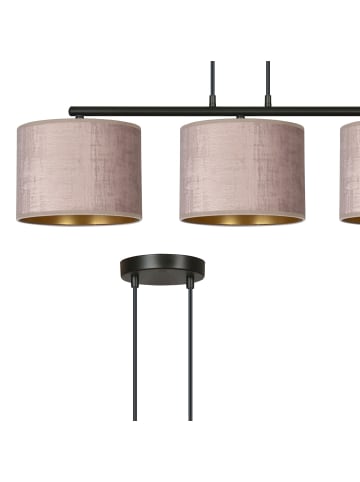 Licht-Erlebnisse Pendelleuchte (B)18 x (L)72 x (T)100 cm in Schwarz Rosa GoldSchwarz Rosa Gold