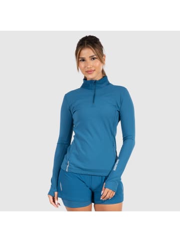 SMILODOX Trainingsjacke Half Zip Fastlane in Dunkelblau