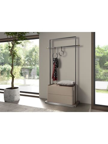 Angel Cerdá Garderobenständer 3282 in Nerz / Stahl – (B)90 x (H)180 x (T)42 cm