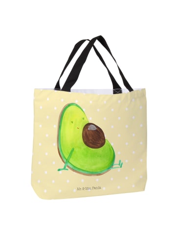 Mr. & Mrs. Panda Tote Bag Avocado Schwangerschaft ohne Spruch in Gelb Pastell