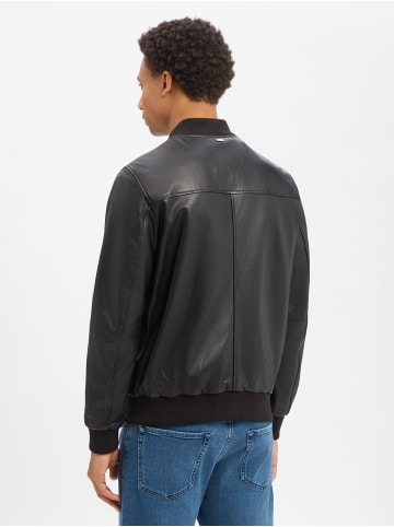 Bugatti Lederjacke in schwarz