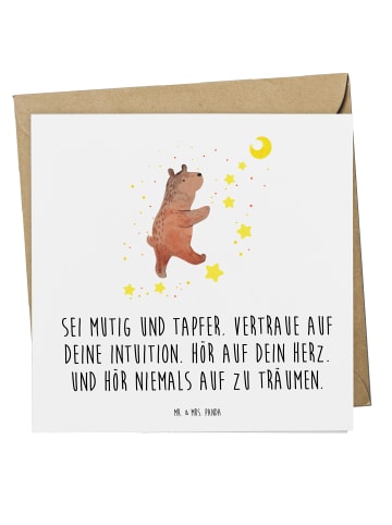 Mr. & Mrs. Panda Einladungskarte Mutig zu sich selbst stehen mit... in Weiß
