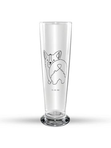 Mr. & Mrs. Panda Trinkglas Corgi Po ohne Spruch in Transparent