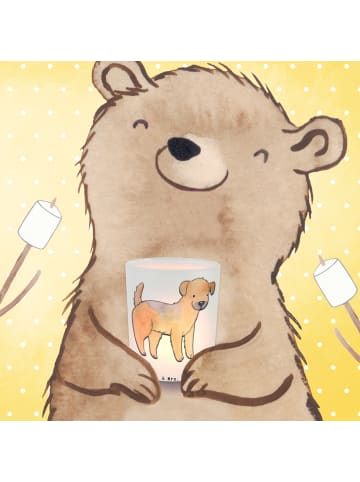 Mr. & Mrs. Panda Windlicht Deko Border Terrier Moment ohne Spruch in Transparent