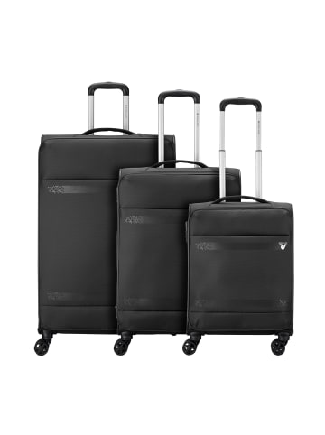 Roncato Jazz 4.0 4 Rollen Kofferset 3-teilig mit Dehnfalte in schwarz