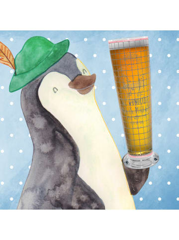Mr. & Mrs. Panda Weizenglas Pinguin Pärchen mit Spruch in Transparent