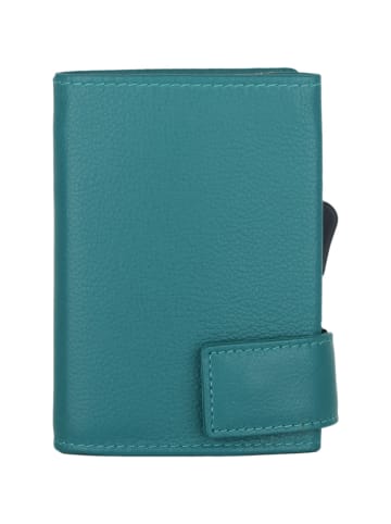 SecWal SecWal 2 Kreditkartenetui Geldbörse RFID Leder 9 cm in türkis
