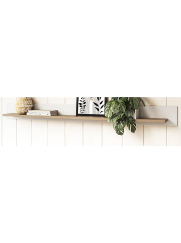 Furn.Design Wandboard weiß, Eiche, Wandregal skandinavisch 150 cm