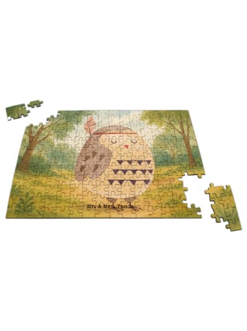 Mr. & Mrs. Panda Puzzle Eule Federschmuck Design ohne Spruch in Weiß