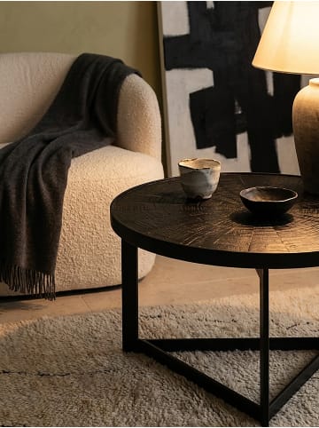 KADIMA DESIGN Couchtisch 58x58x40 cm Mango Massivholz / Metall Sofatisch
