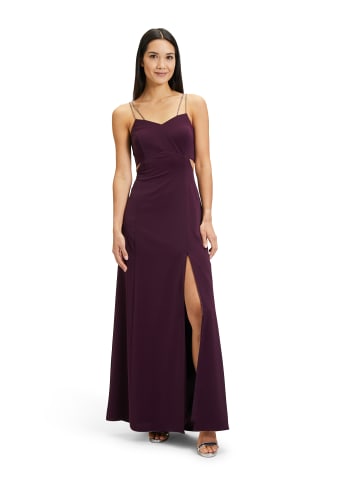 Vera Mont Abendkleid mit Cut-Outs in Shiny Aubergine