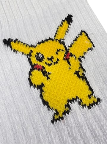 Pokemon 2er Pack Pokemon Socken Pikachu & Rayquaza Tennissocken Söckchen in weiß