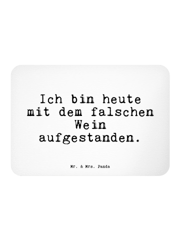Mr. & Mrs. Panda magnet Ich bin heute mit... mit Spruch in Weiß