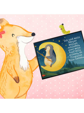 Mr. & Mrs. Panda tischauflage Pinguin Mond Design mit Spruch in Weiß