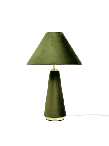 relaxdays Tischlampe in Olive/ Gold - (H)47 x Ø 30 cm