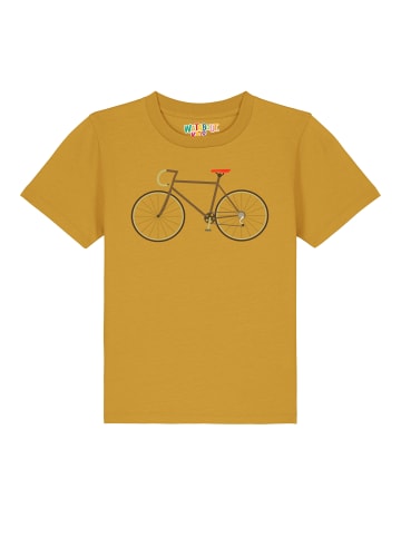 wat? Apparel T-Shirt Fahrrad in Ocker
