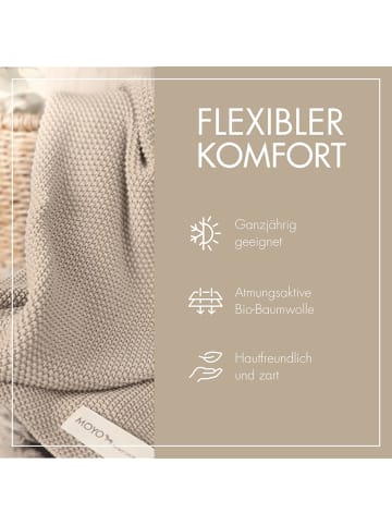 Räuberella Babydecke Reiskorn-Struktur "Raschelnder Haselzweig" in Braun - 75x100 cm