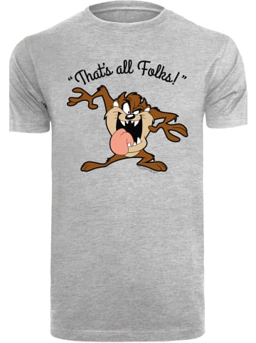 F4NT4STIC T-Shirt Looney Tunes Taz That's All Folks in grau meliert