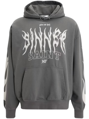 DEF DEF Kapuzenpullover in anthracite washed
