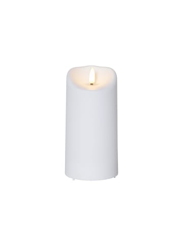 STAR Trading LED Outdoor-Kerze ,Flamme, Batterie und Timer, flackernd, warmweiß, 1