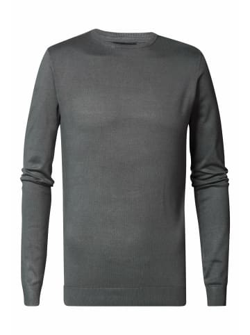 Petrol Rundkragen Langarmshirt für Damen in grau