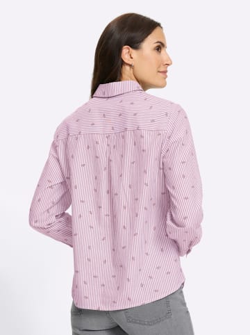 WITT WEIDEN Baumwoll-Bluse in hortensie-gestreift