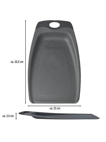 Stoneline Schaufel Schneidebrett 32x23 cm Set 2-teilig in Schwarz
