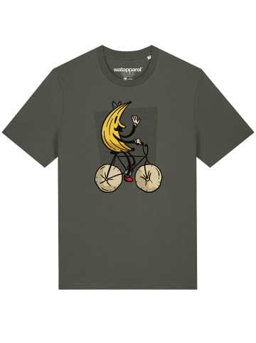 wat? Apparel T-Shirt Banana Rider in Khaki