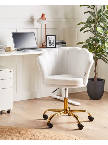Beliani Bürostuhl MONTICELLO in Weiß/Gold/Schwarz - (W) 60 x (H) 79 x (L) 60 cm