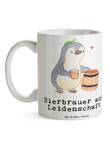 Mr. & Mrs. Panda Tasse Bierbrauer Leidenschaft mit Spruch in Weiß