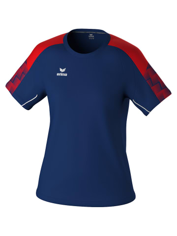 erima Damen T-Shirt in new navy/rot