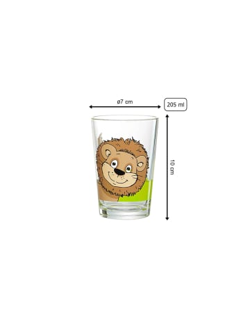 Ritzenhoff & Breker 6er Set Kindergläser Dschungeltiere 205 ml bunt in bunt