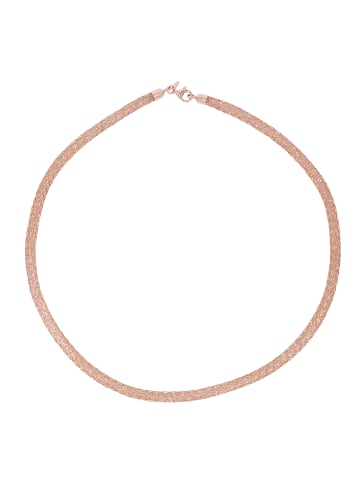 Luxxos Kette "Meshkette gefüllt mit Zirkonia" in Roségold