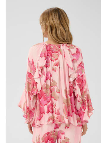 SAINT TROPEZ Kurzarm-Bluse PollyanaSZ Lockere Passform in Poppy Shaded Flower
