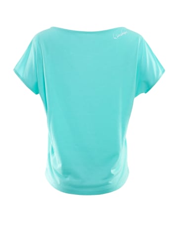 Winshape Kurzarmshirt Ultra Light mit Glitzer-Aufdruck MCT002 in mint/glitzer/weiß