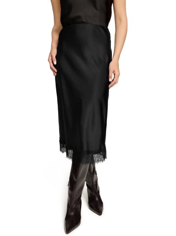 Zero  Satinrock mit Spitze in Black Beauty