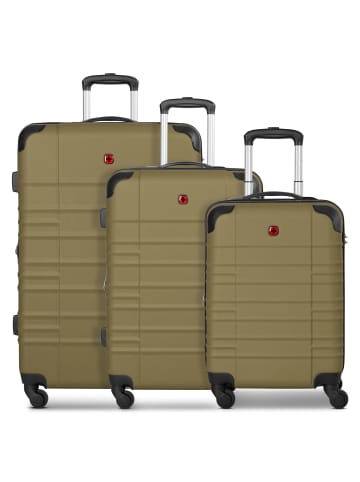 Wenger Amplar Evo 4 Rollen Kofferset 3-teilig mit Dehnfalte in olive