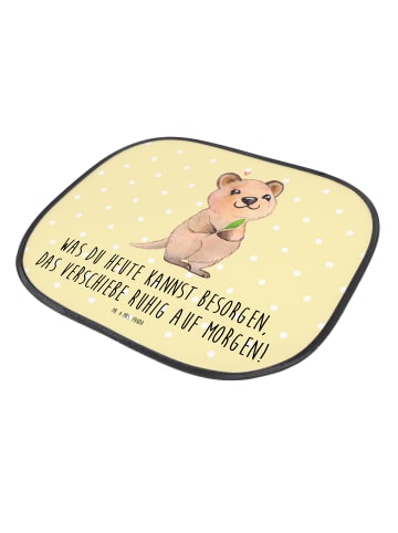 Mr. & Mrs. Panda Sonnenschutz Autoscheibe Quokka Happy mit Spruch in Gelb Pastell