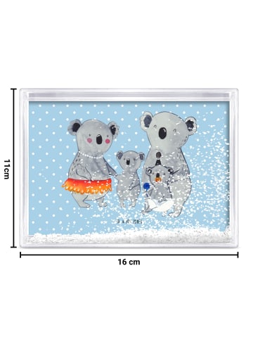Mr. & Mrs. Panda Schneerahmen Koala Familie ohne Spruch in Blau Pastell