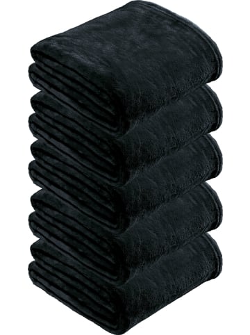 REDBEST Fleece Wohndecke 5er-Pack Amarillo in schwarz