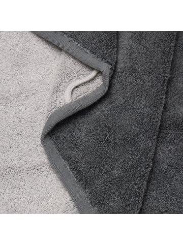 Sansibar 2er-Set: Duschtuch Frottier-Serie "Doubleface" in Anthrazit/Silber