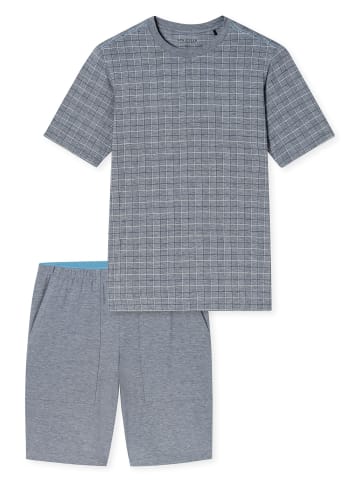 Schiesser Pyjama Selected Premium Jacquard in Admiral