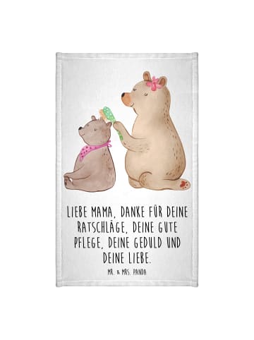 Mr. & Mrs. Panda Gästehandtücher Bär Kind mit Spruch in Weiß
