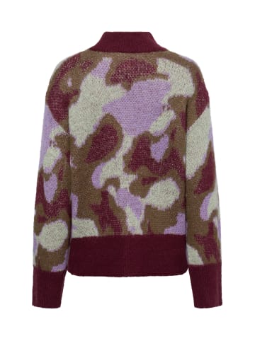 Y.A.S Strickpullover Yastorio in bordeaux mehrfarbig - 0001