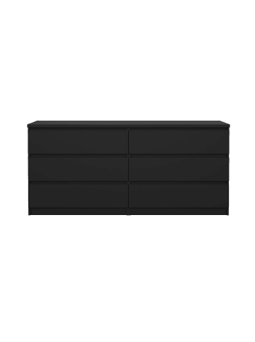 ebuy24 Kommode Naia Schwarz 154 x 50 cm