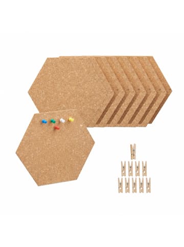 14 x Korkpinnwand in Natur - (B)20 x (H)17,5 x (T)0,5 cm